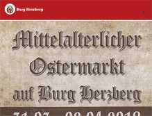 Tablet Screenshot of burg-herzberg.de